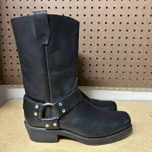 Dingo Molly Pull On Square Toe Black Motorcycle Boots Womens 8.5 DI07370-001